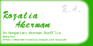 rozalia akerman business card